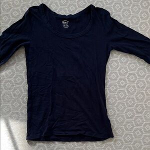 J. Crew Navy Long Sleeve Tee